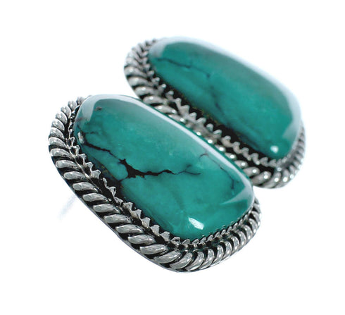 Native American Turquoise Sterling Silver Post Earrings X11027